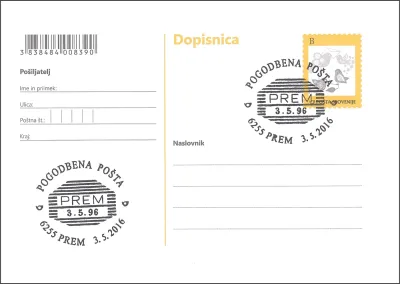POGODBENA POŠTA 6255 PREM